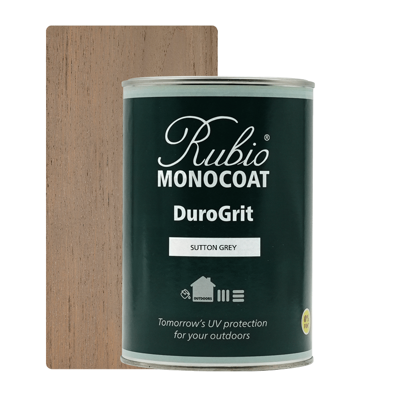 Rubio Monocoat DuroGrit udendørs træolie i farven Sutton Grey, 1 L