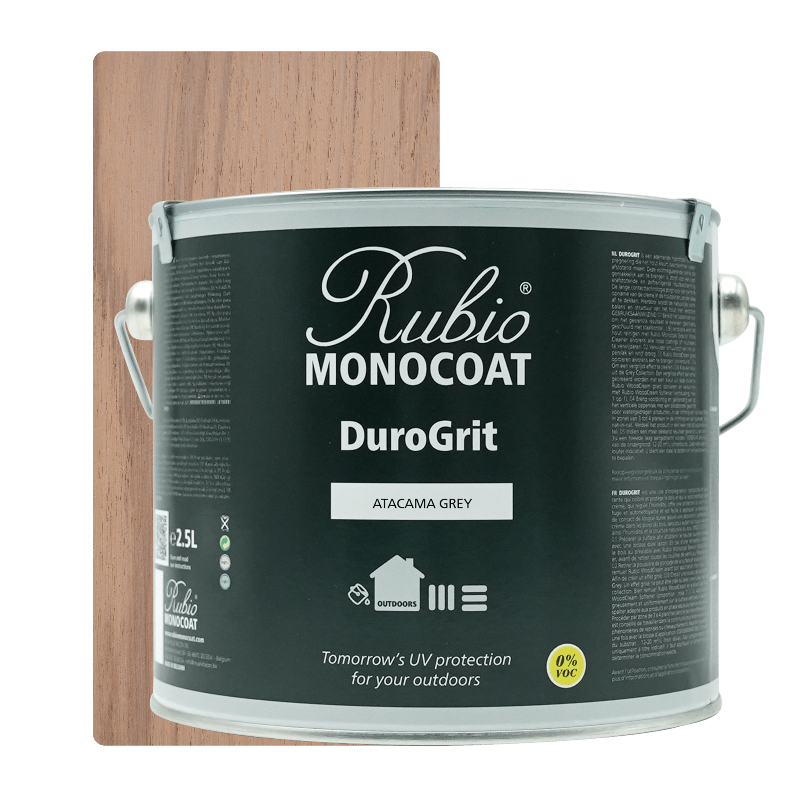 Rubio Monocoat DuroGrit udendørs træolie i farven Atacama Grey, 2,5 liter