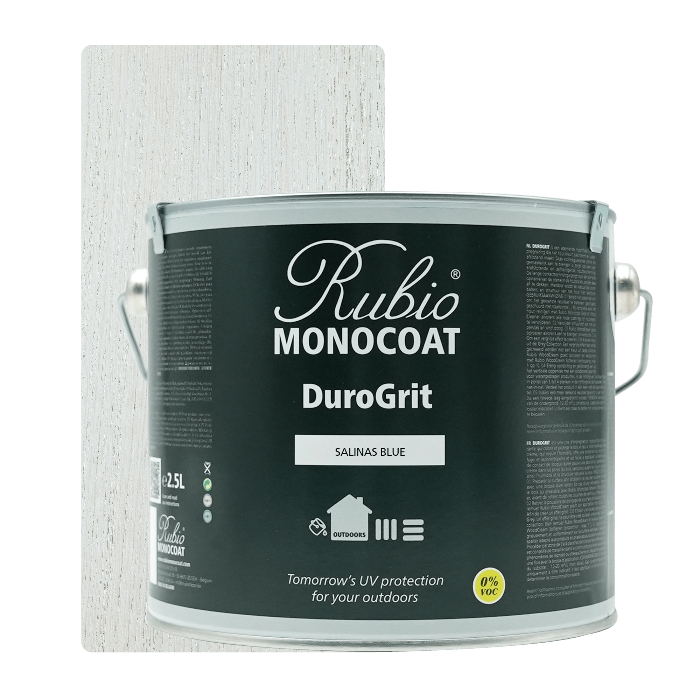 Rubio Monocoat DuroGrit udendørs træolie i farven Salinas Blue, 2,5 liter