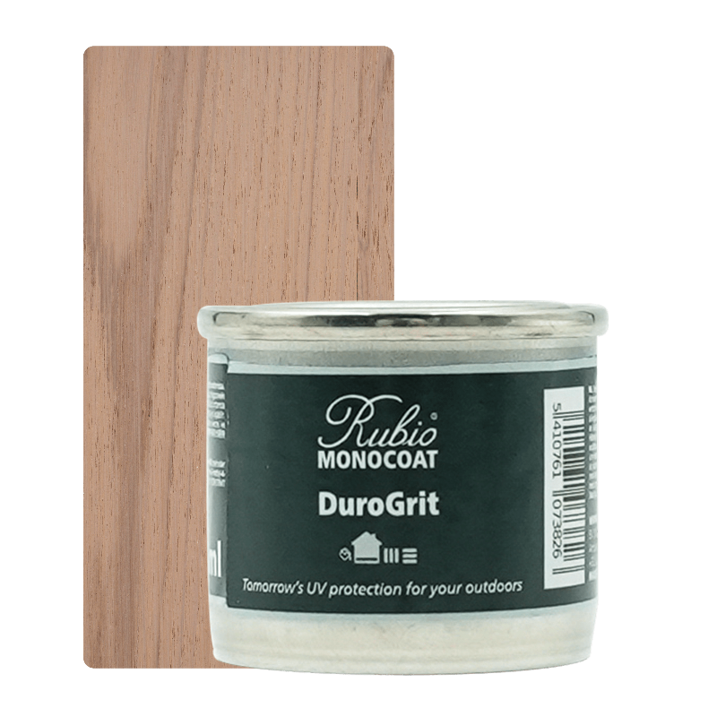 Rubio Monocoat DuroGrit udendørs træolie i farven Atacama Grey, 30 ml