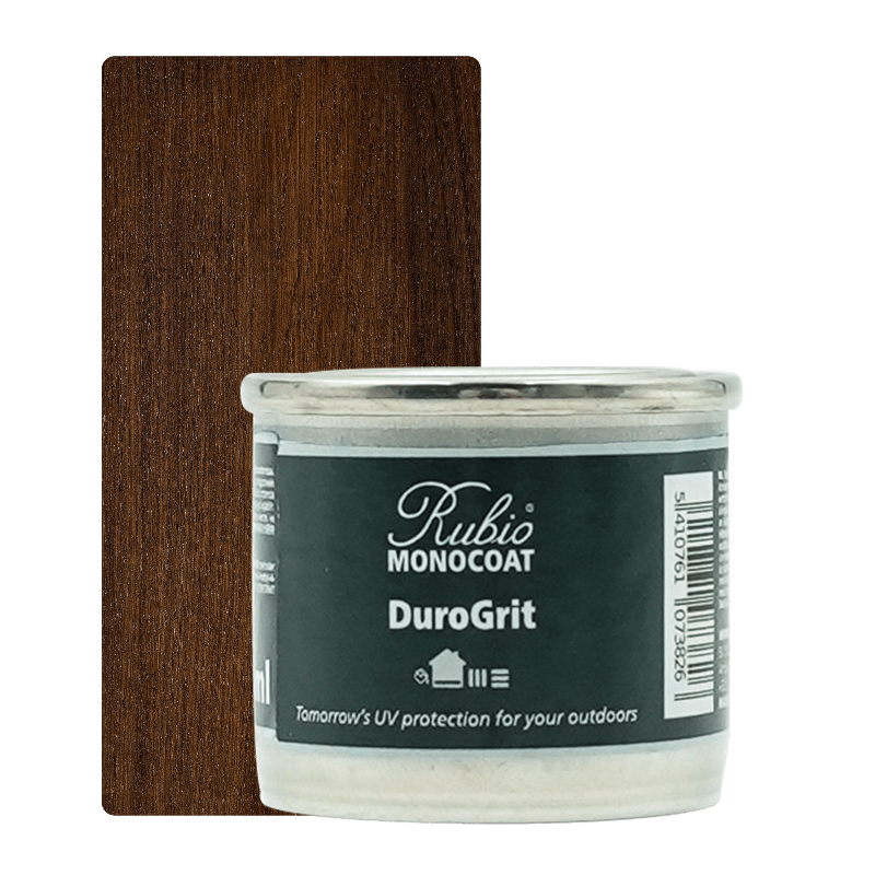 Rubio Monocoat DuroGrit udendørs træolie i farven Charred Black, 30 ml