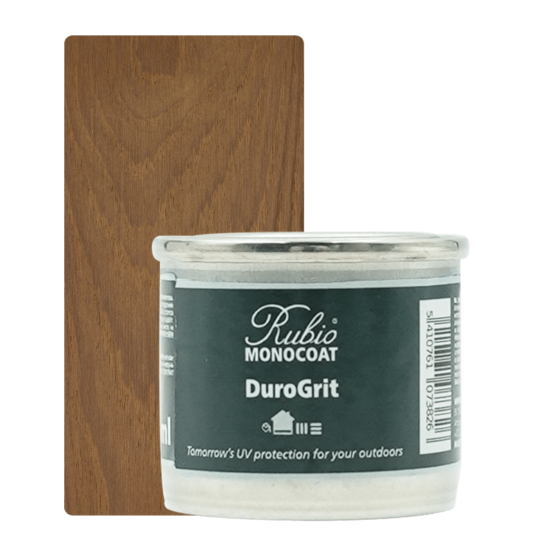 Lille pakning Rubio Monocoat DuroGrit udendørs træolie i farven Prairie Dust, 30 ml