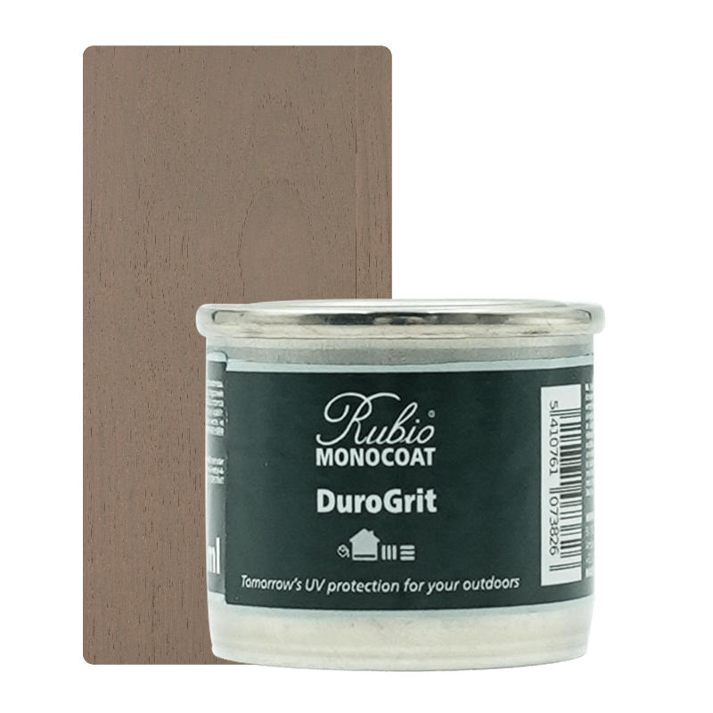 Rubio Monocoat DuroGrit udendørs træolie i farven Sutton Grey, 30 ml
