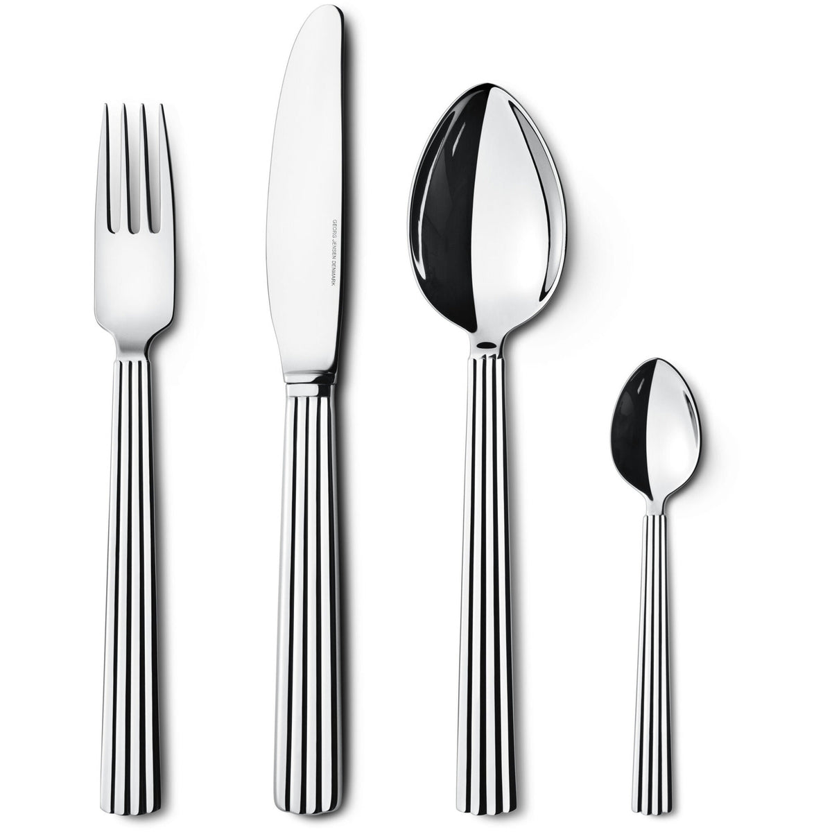 Georg Jensen Bernadotte bestiksæt i blankpoleret rustfrit stål