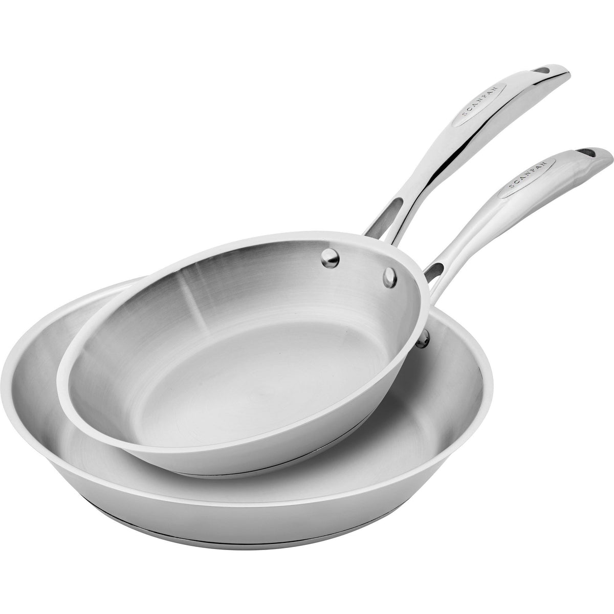 Scanpan STS stegepandesæt med to stegepander på 20 og 28 cm i rustfrit stål