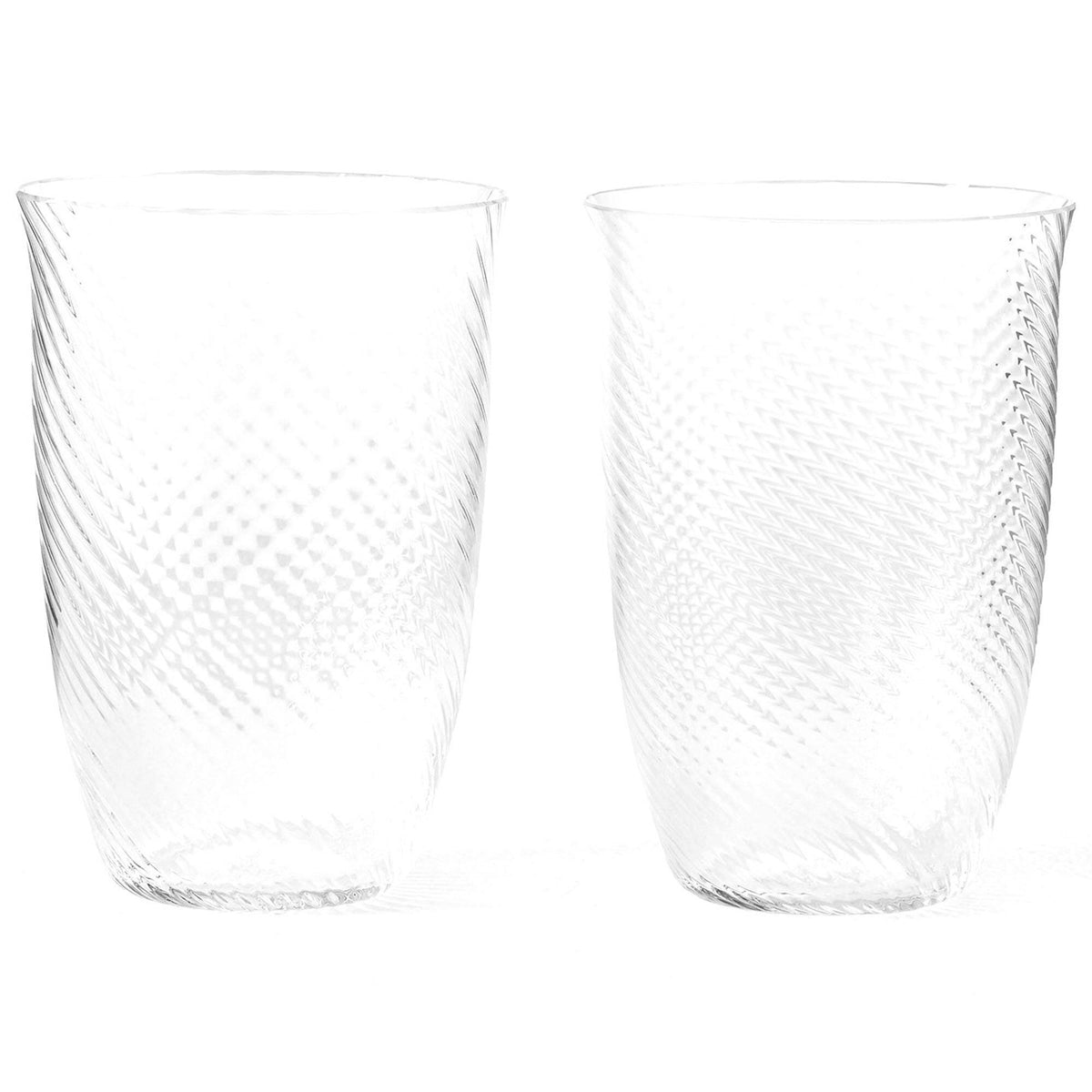 To klare &Tradition Collect SC61 glas med hvirvelmønster, 400 ml