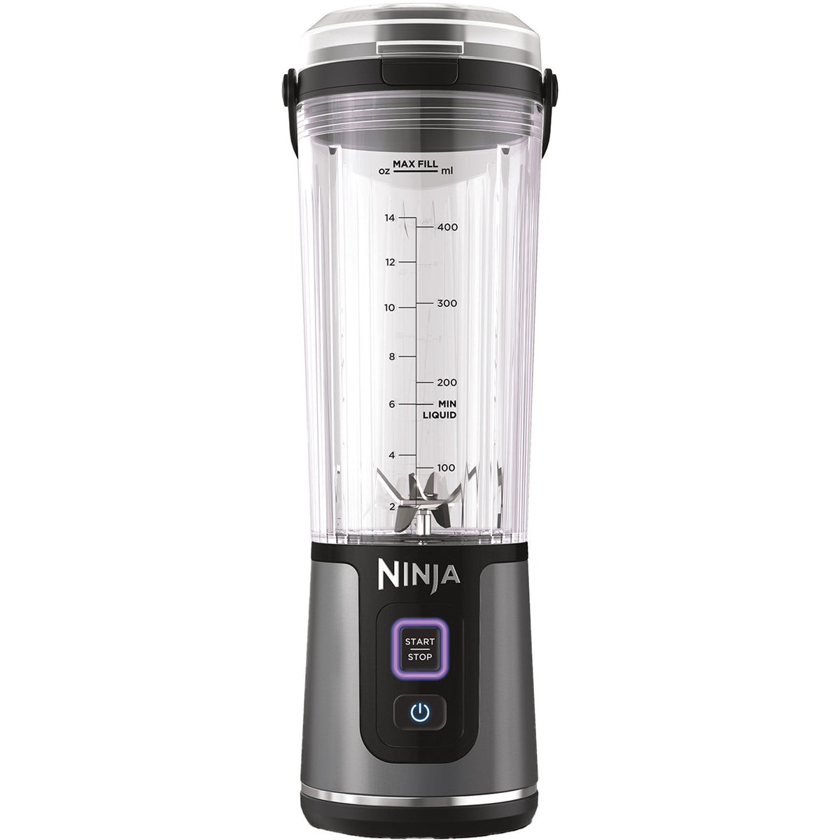 Sort Ninja Blast trådløs og genopladelig bærbar blender