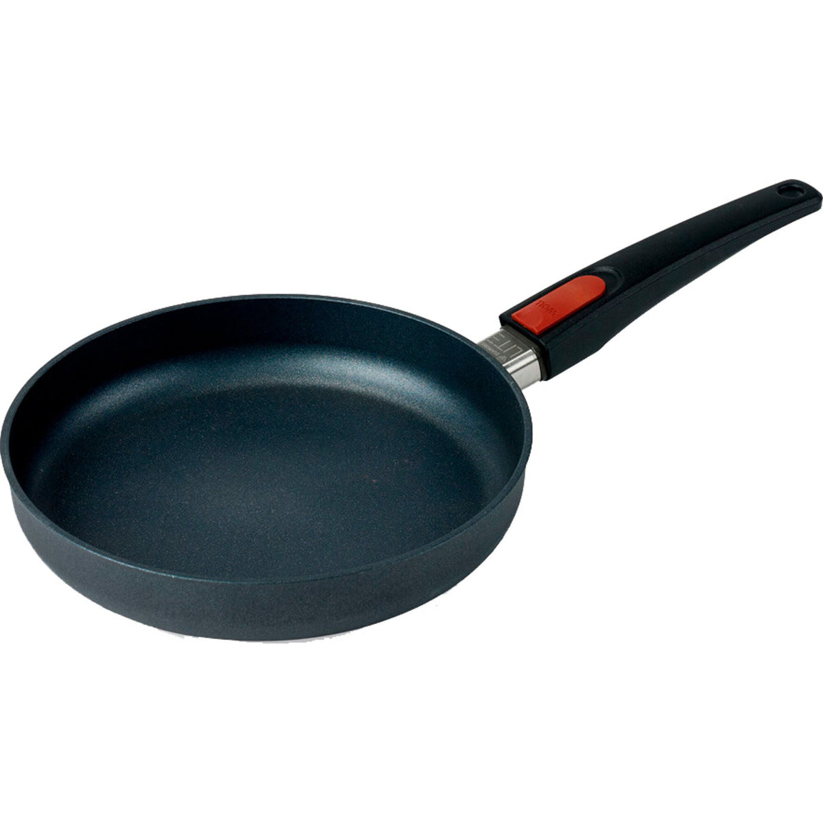 Woll stegepande på 24 cm i støbt aluminium med aftageligt håndtag