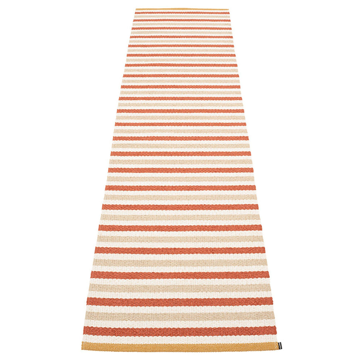 Pappelina Teo gulvtæppe i brick, beige og vanilla, 70 x 300 cm