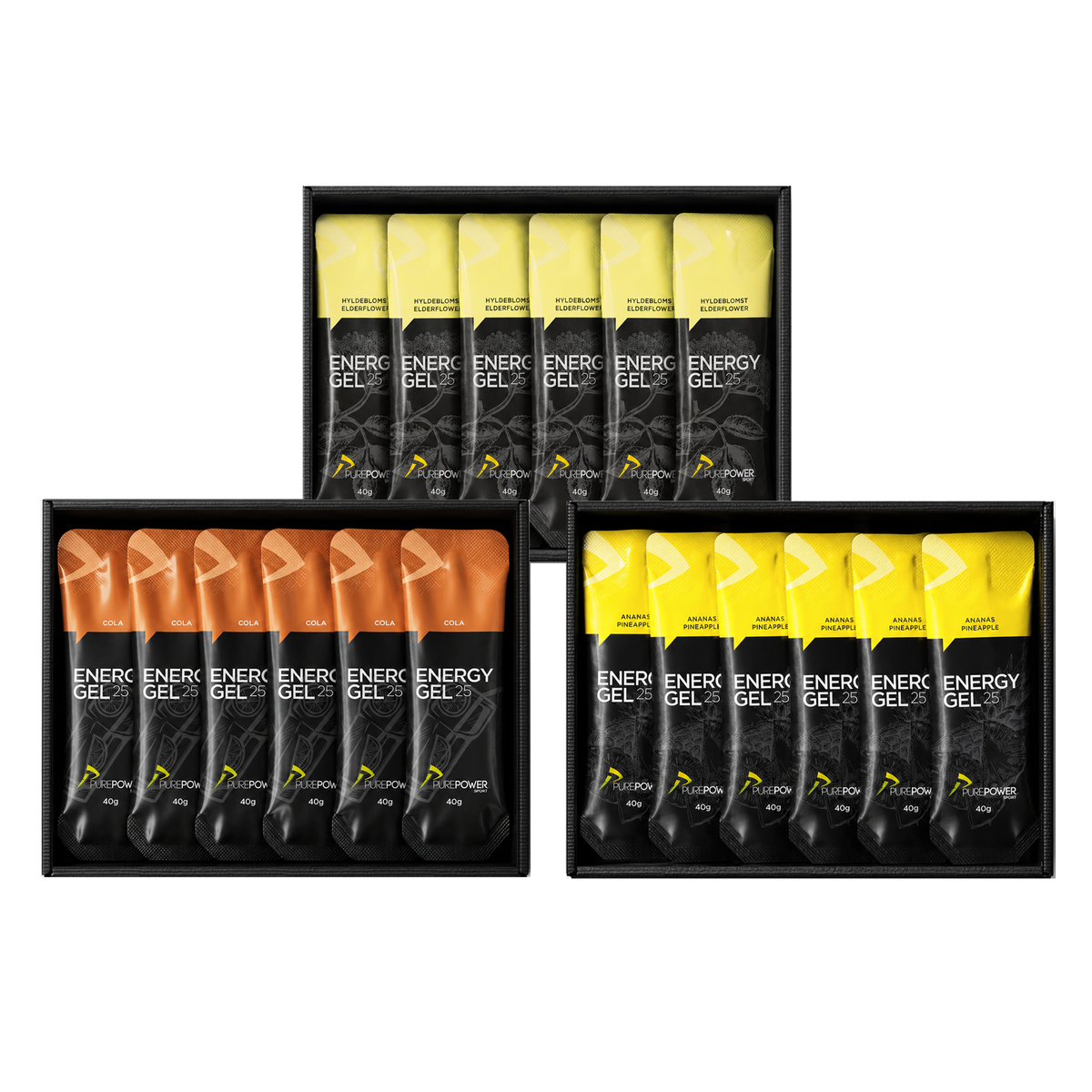 PurePower Energy Gel Mix 3 med tre geler efter eget valg