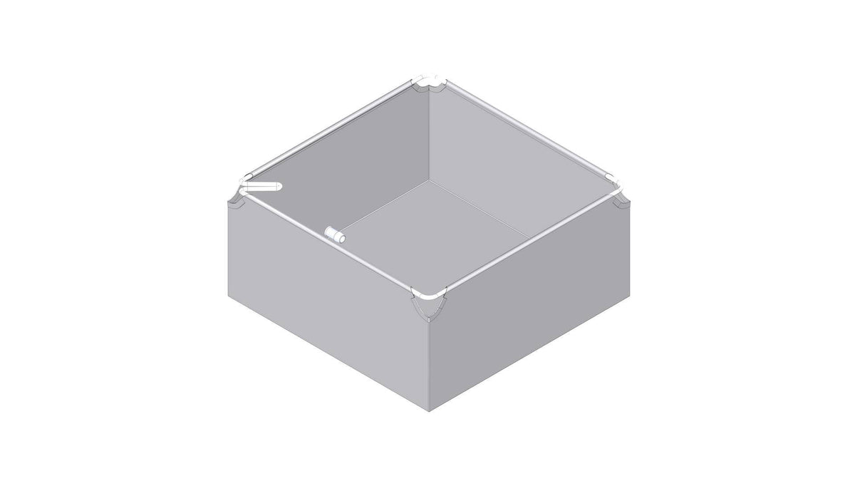 GrowCamp GrowWater gummipose 44x44 cm, vandingsbeholder til selvvanding