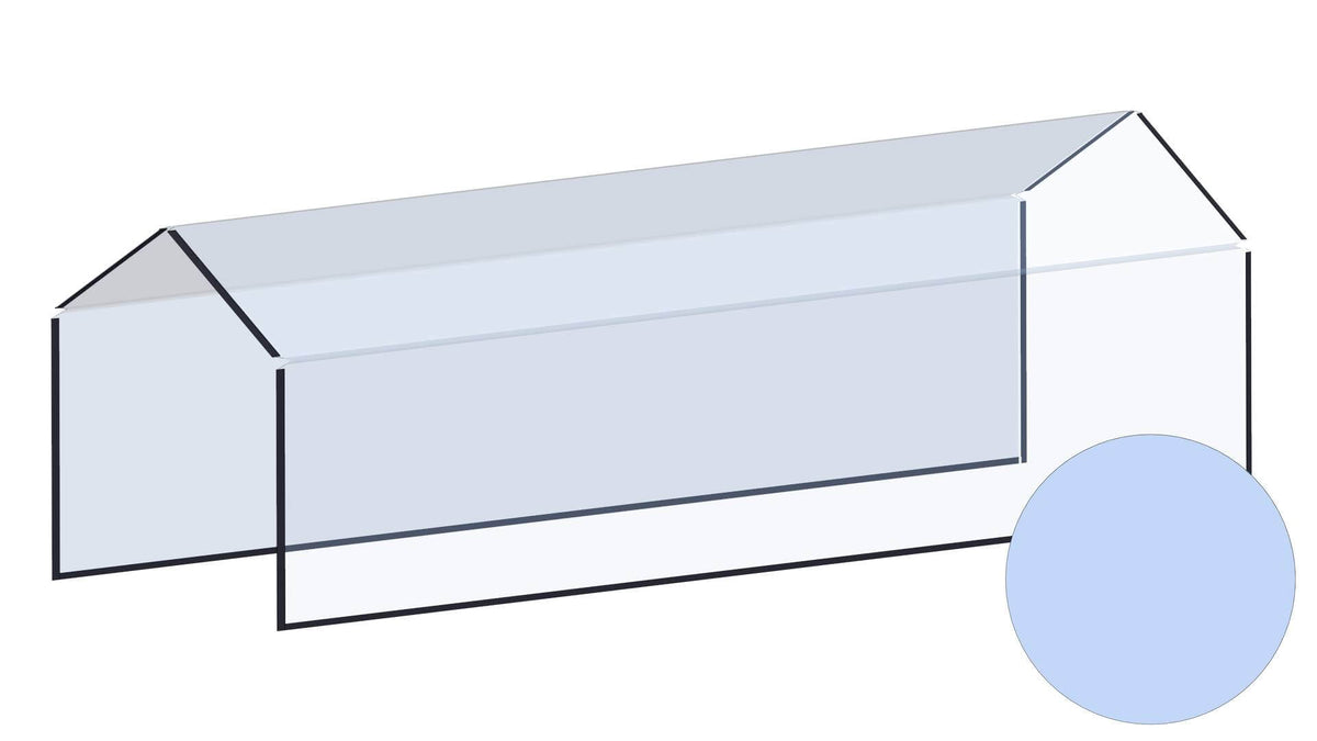 Sideovertræk i 0,1 mm plastfolie til GrowCamp tunnel højbed 120 x 360 cm
