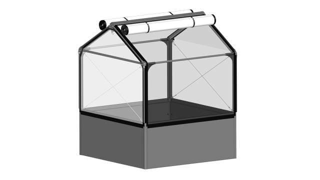 GrowCamp drivhus BASIC AIR på 1,2 m2 i PVC med overbygning