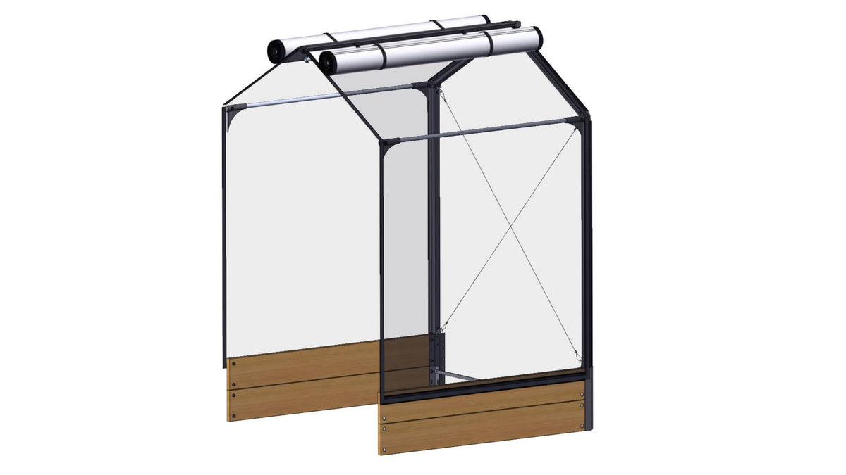 Forlængerbed i sibirisk lærk til GrowCamp HØJ, 30 x 120 x 120 cm