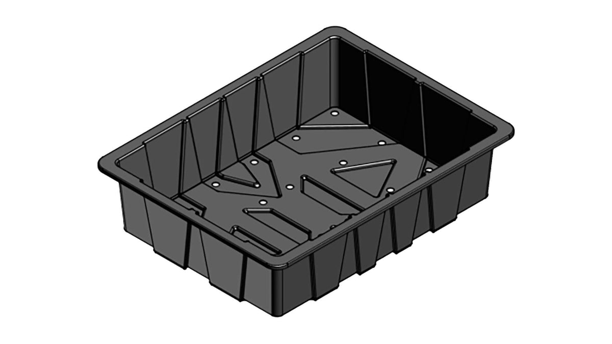 GrowCamp spirebakke med ét rum og drænhuller, ydermål 20 x 17,5 x 5 cm