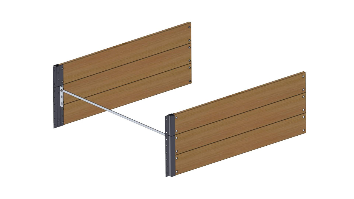 Forlængerbed i sibirisk lærk fra GrowCamp, 45 x 120 x 120 cm