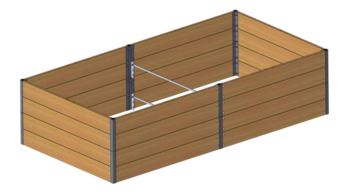 Højbed i planker af sibirisk lærk fra GrowCamp, 60 x 120 x 240 cm