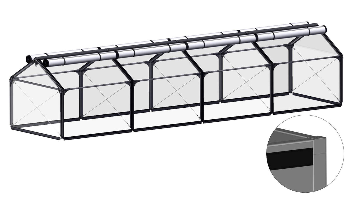 Overbygning AIR til PVC fra GrowCamp, 120 x 480 cm