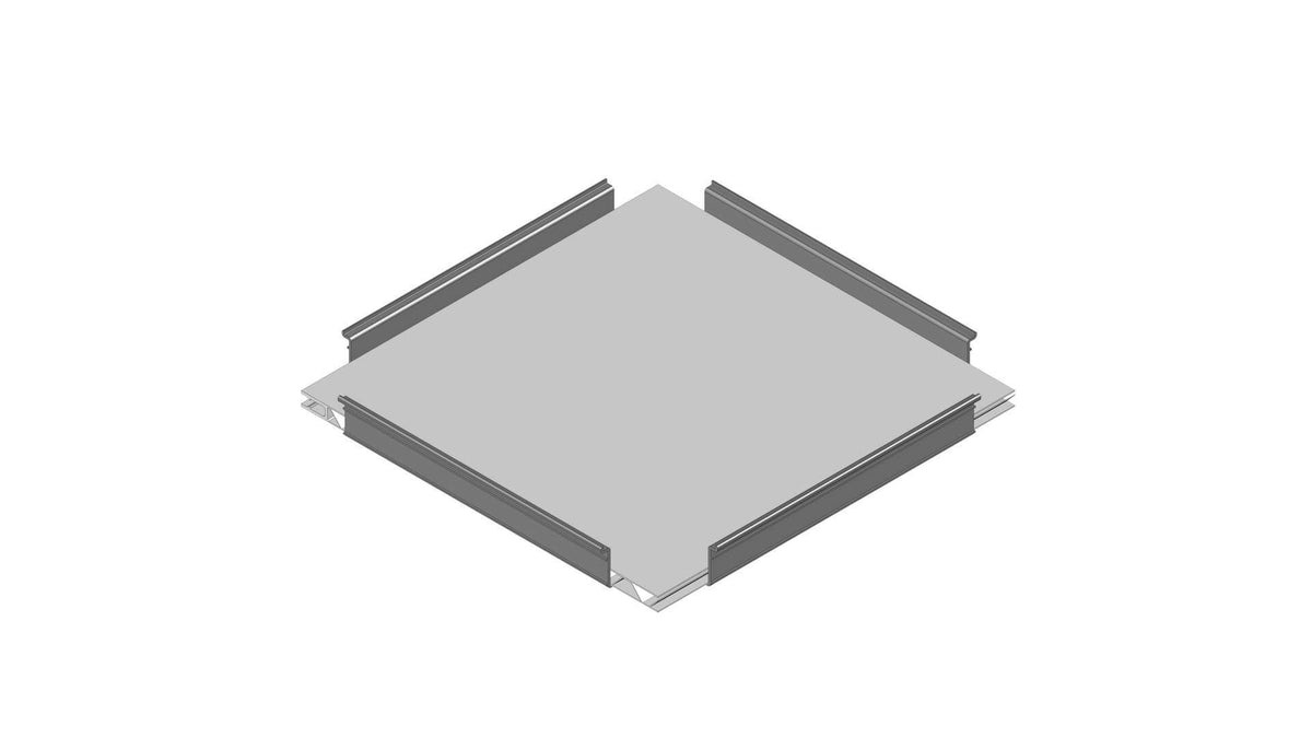 Kompakt GrowCamp bundplade i plast, 44 x 44 cm
