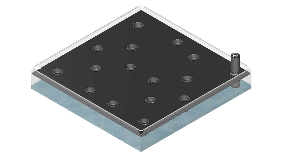 GrowWater selvvandingsindsats fra GrowCamp til højbed på 120 x 120 cm