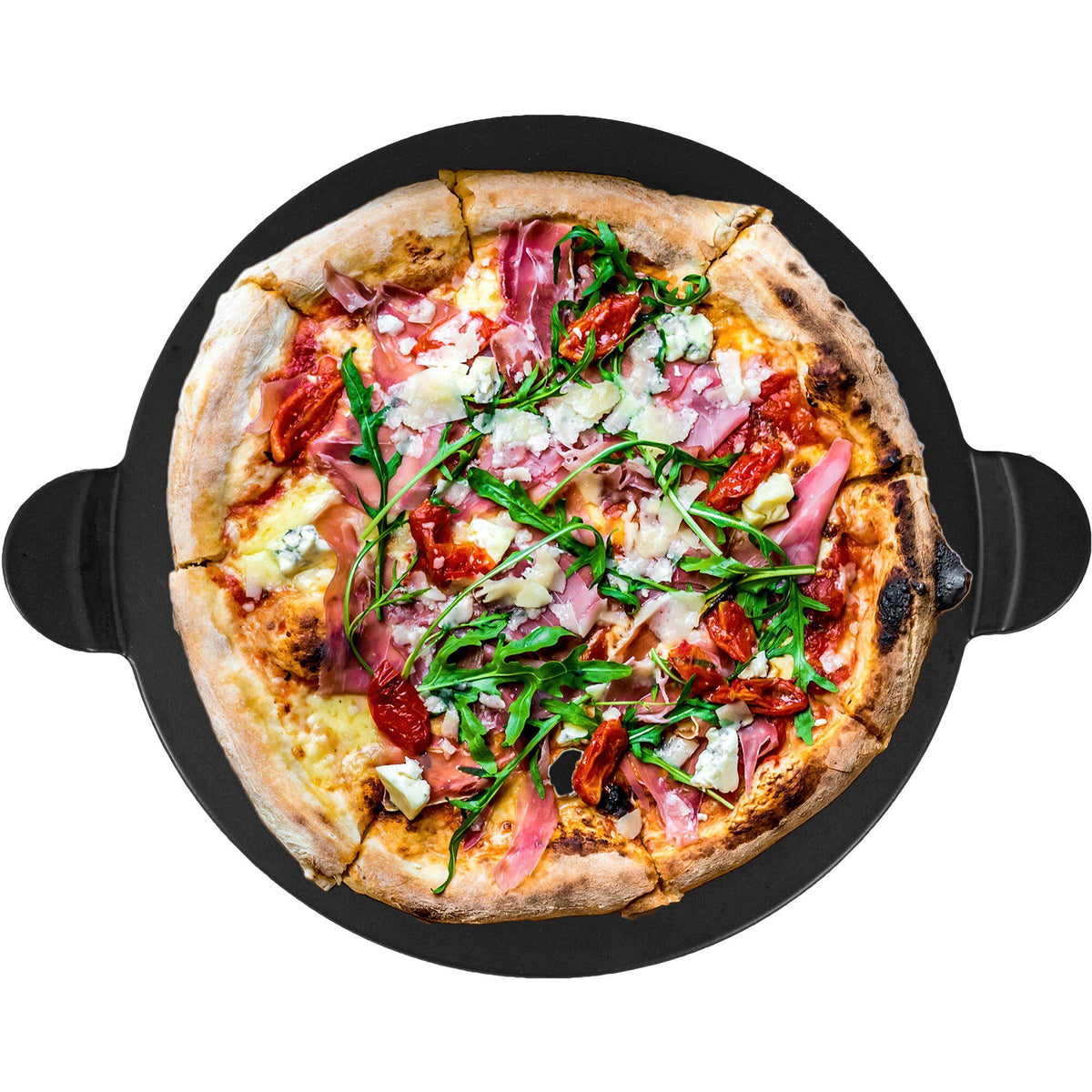 Muurikka pizzasten i cordierite med keramisk belægning