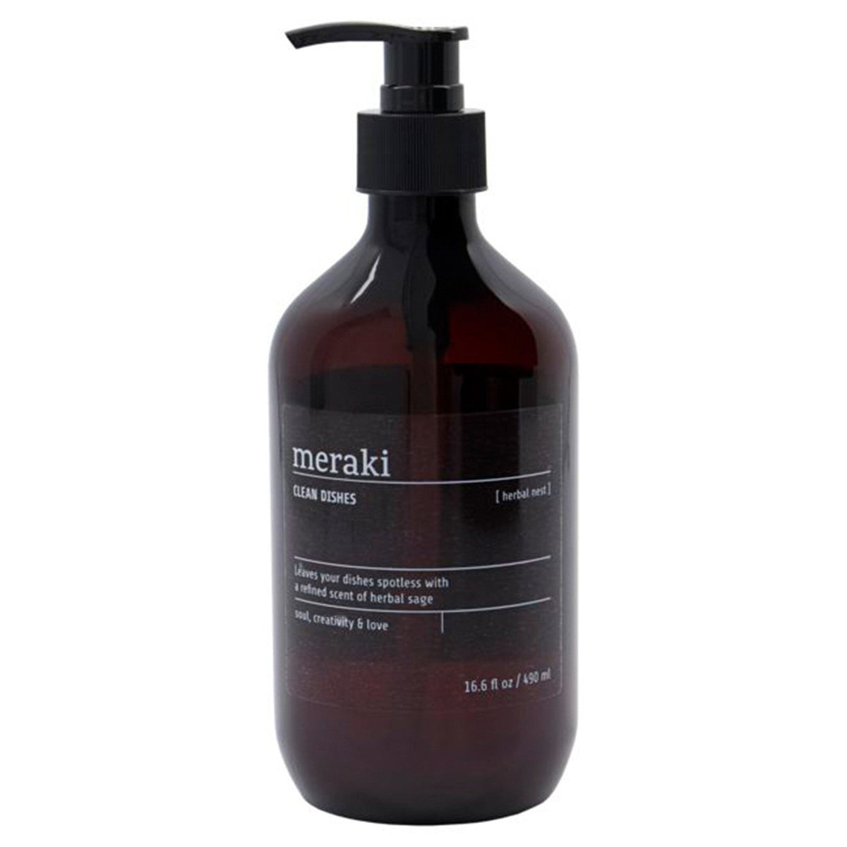 Meraki Herbal Nest opvaskemiddel i pumpeflaske, 490 ml