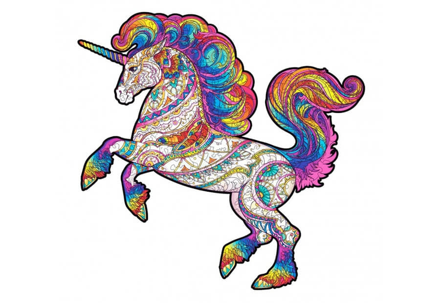 Unicorn træpuslespil med 260 brikker fra Fantasy Puzzles