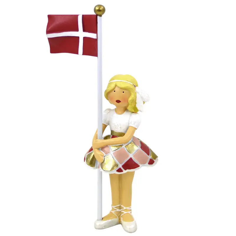 Håndmalet ballerina bordpynt i polyresin fra Kids by Friis