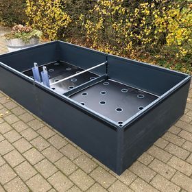 GrowCamp bund og GrowWater selvvanding til langt PVC-højbed på 50x120x240 cm