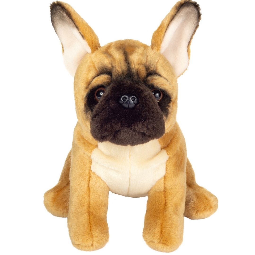 Fransk Bulldog bamse fra Teddy Hermann, legetøjshund der ligner en ægte hund