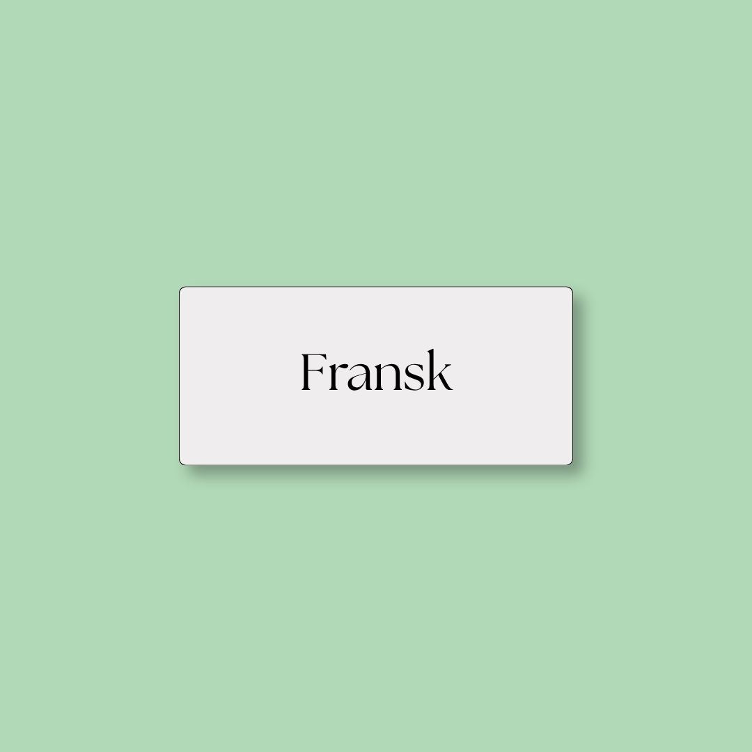 Grå magnetisk ToDoodle skemabrik til faget fransk