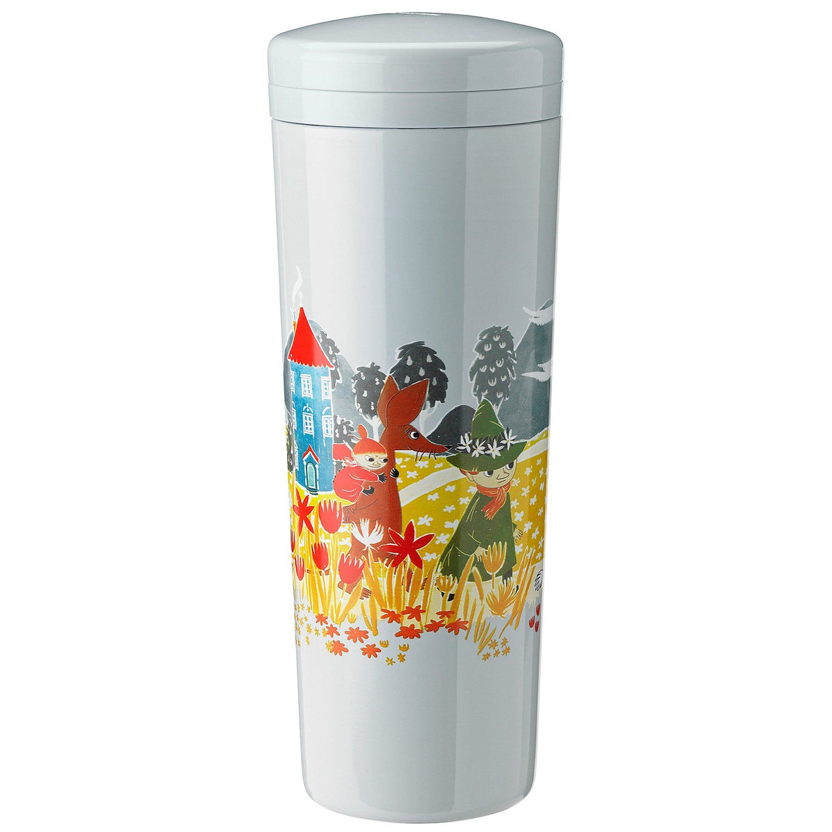 Stelton Carrie termoflaske, 0,5 liter, i rustfrit stål, farven sky