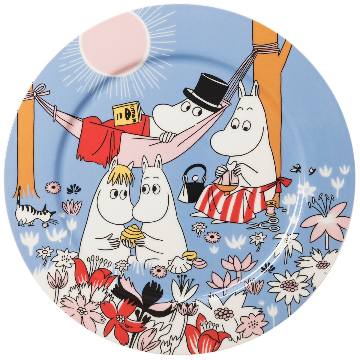 Moomin Arabia Mumi serveringsfad 30 cm med motivet Familiehygge