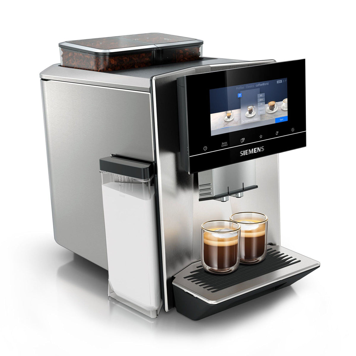 Siemens EQ900 helautomatisk espressomaskine i rustfrit stål