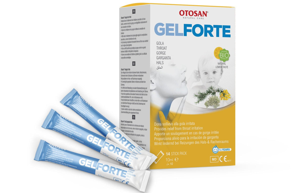 Pakning med Otosan Hals Gel Forte, 14 x 10 ml