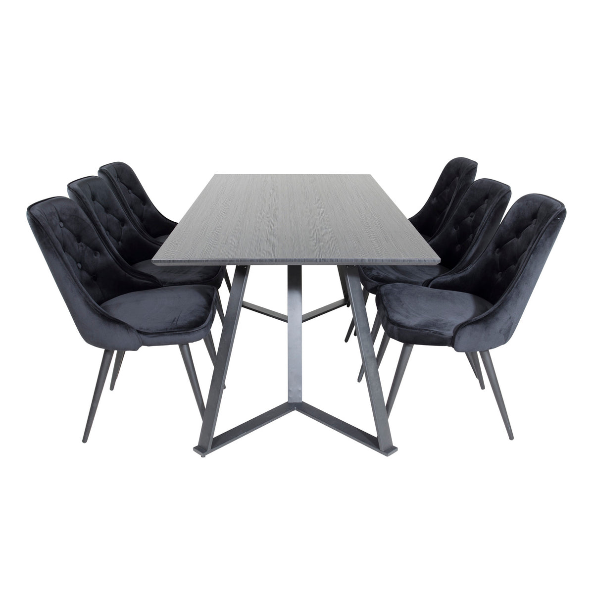 Se VENTURE DESIGN Marina spisebordssæt, m. 6 stole - sort finer/sort metal og sort fløjl/sort metal ❤ Kæmpe udvalg i Venture Design - Køb online på udsalg og tilbud lige nu ❤ Billig fragt • Hurtig levering - Varenummer: Boboonline-62734 og barcode / Ean: på lager - Udsalg på Møbler,Spisebordssæt,
Spisebordssæt 6 personer,
Spisestue,
Møbelsæt,
Møbler,
Samarbej Få op til 67% i rabat - Tusindvis af varer fra over 2.739 brands