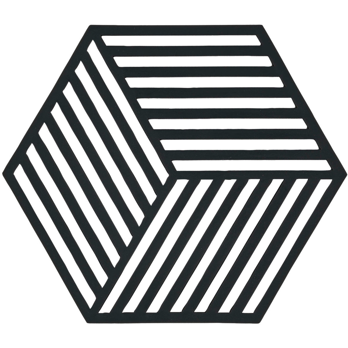 Sort Zone Hexagon bordskåner med grafisk sekskantet design