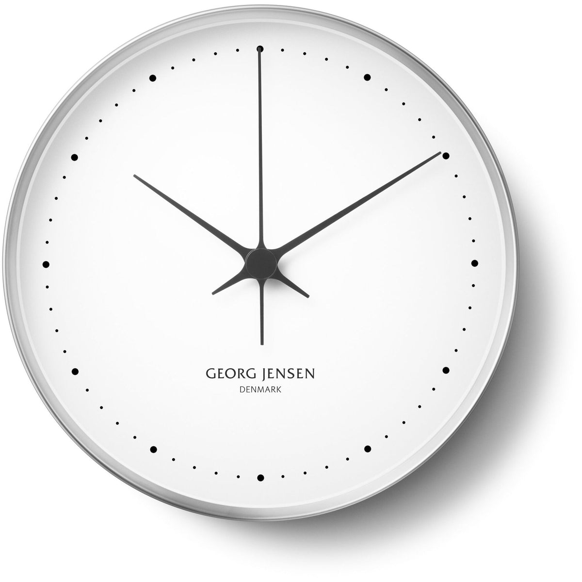 Georg Jensen HK vægur med diameter på 30 cm, designet af Henning Koppel