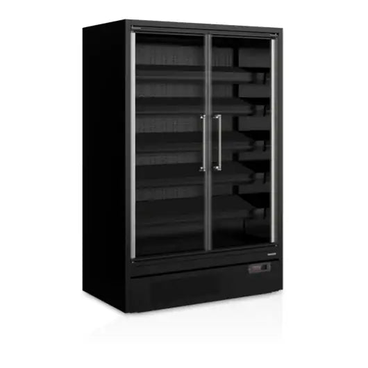 Sort Tefcold Galaxy+ GP14FGD multideck køler til butik