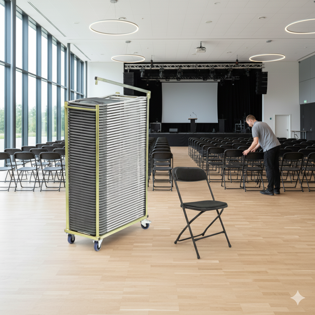 Se 40 Event klapstole m. polster i sort inkl. stolevogn ❤ Kæmpe udvalg i Zederkof - Køb online på udsalg og tilbud lige nu ❤ Meget billig fragt og hurtig levering - Varenummer: Zederkof-378787 - Udsalg på Indendørs - Bord- og stolepakker - Stolepakker Spar helt op til 73% - Kæmpe udsalg på over 739 brands