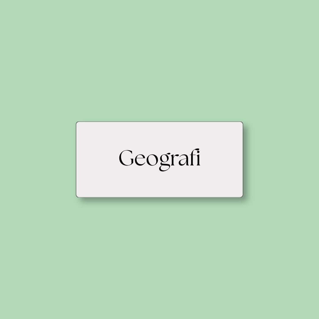 Grå magnetisk ToDoodle skemabrik til faget geografi