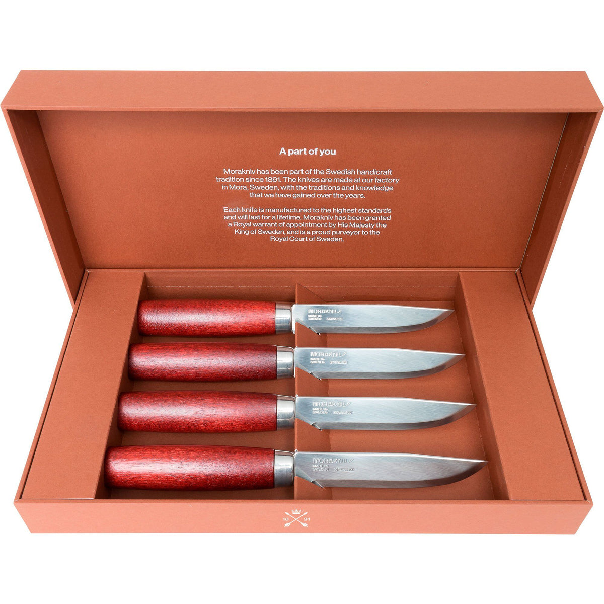 Morakniv Classic steakknive, sæt med fire stk.