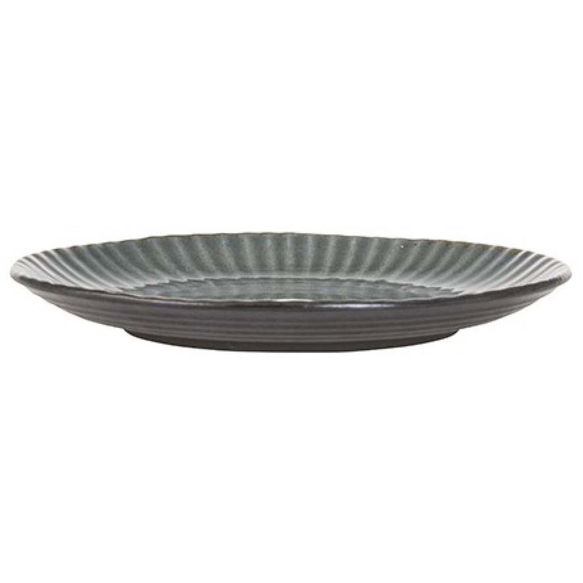 Grå Bahne & Co Birch Line tallerken i stentøj, 21,5 cm