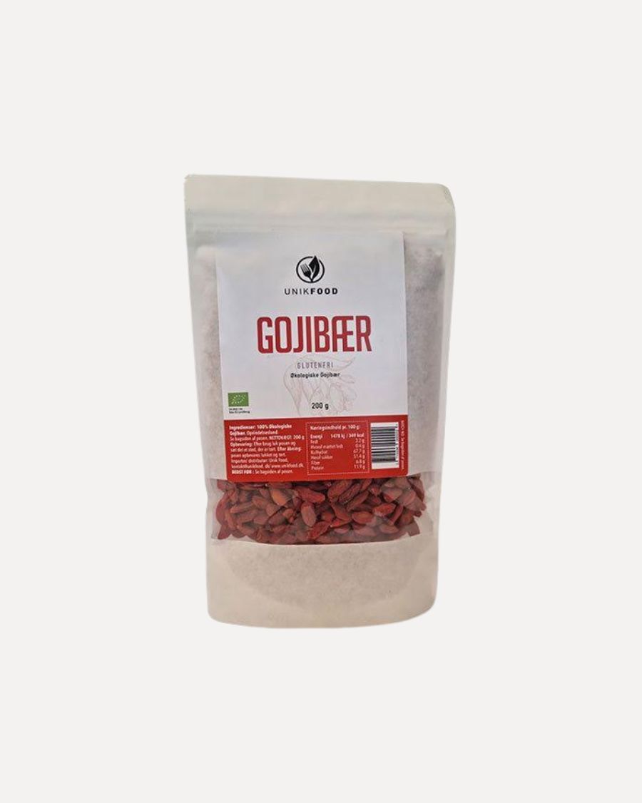 Økologiske tørrede gojibær fra Unik Food, 200 g