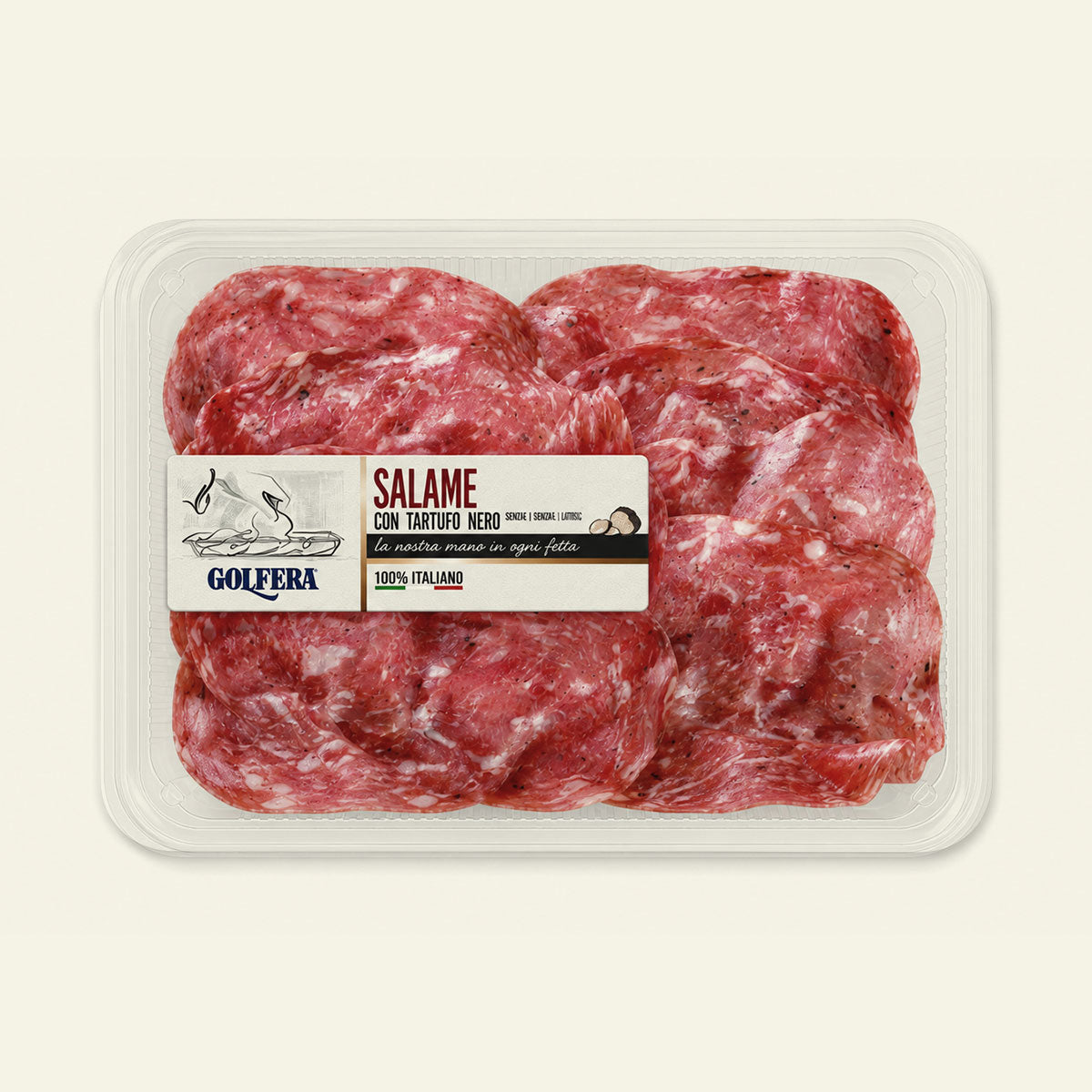 Golfera Salame Con Tartufo Nero, italiensk salami med sort trøffel