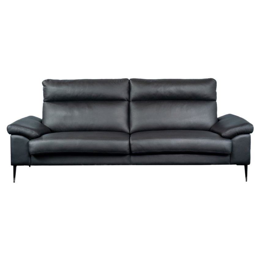 Sort Grandiosa 2-personers sofa i læder, 186 cm, fra Comfort Living
