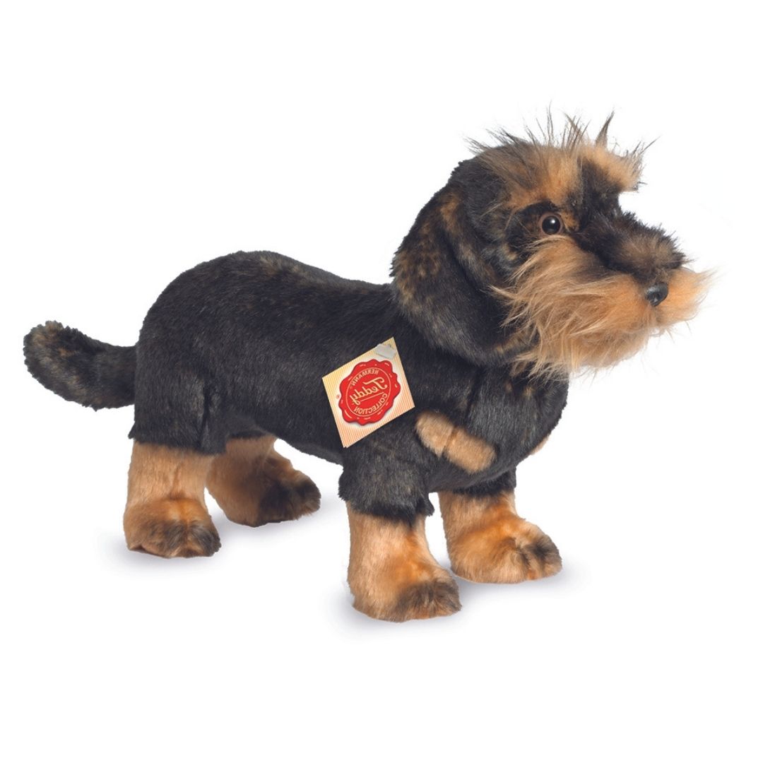 Ruhåret gravhund bamse fra Teddy Hermann, legetøjshund