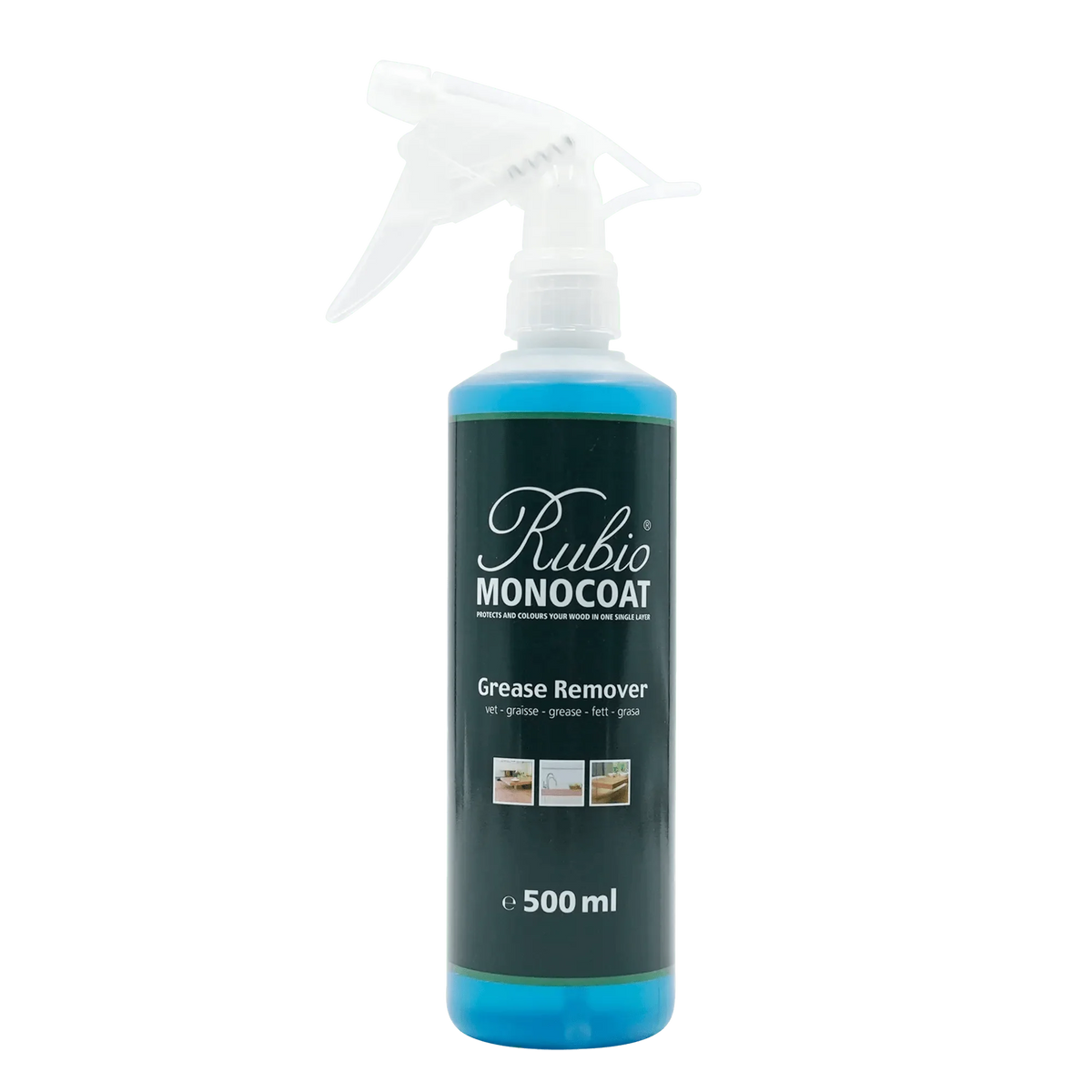 Rubio Monocoat Grease Remover spray til fedt i 0,5 liters flaske