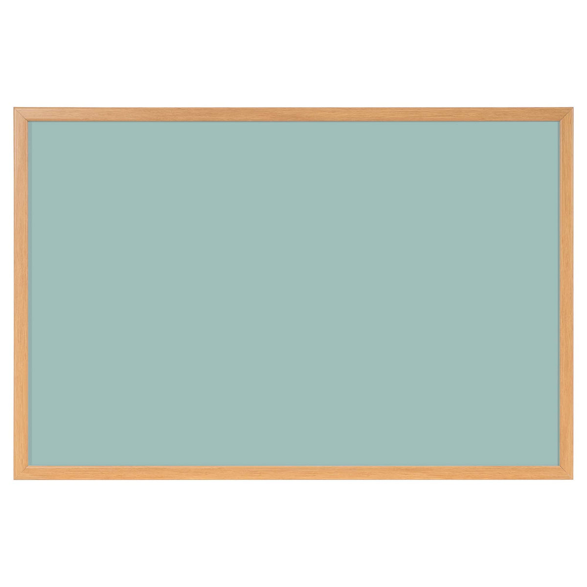 Grønt whiteboard med MDF-ramme i egetræslook, 120 x 90 cm
