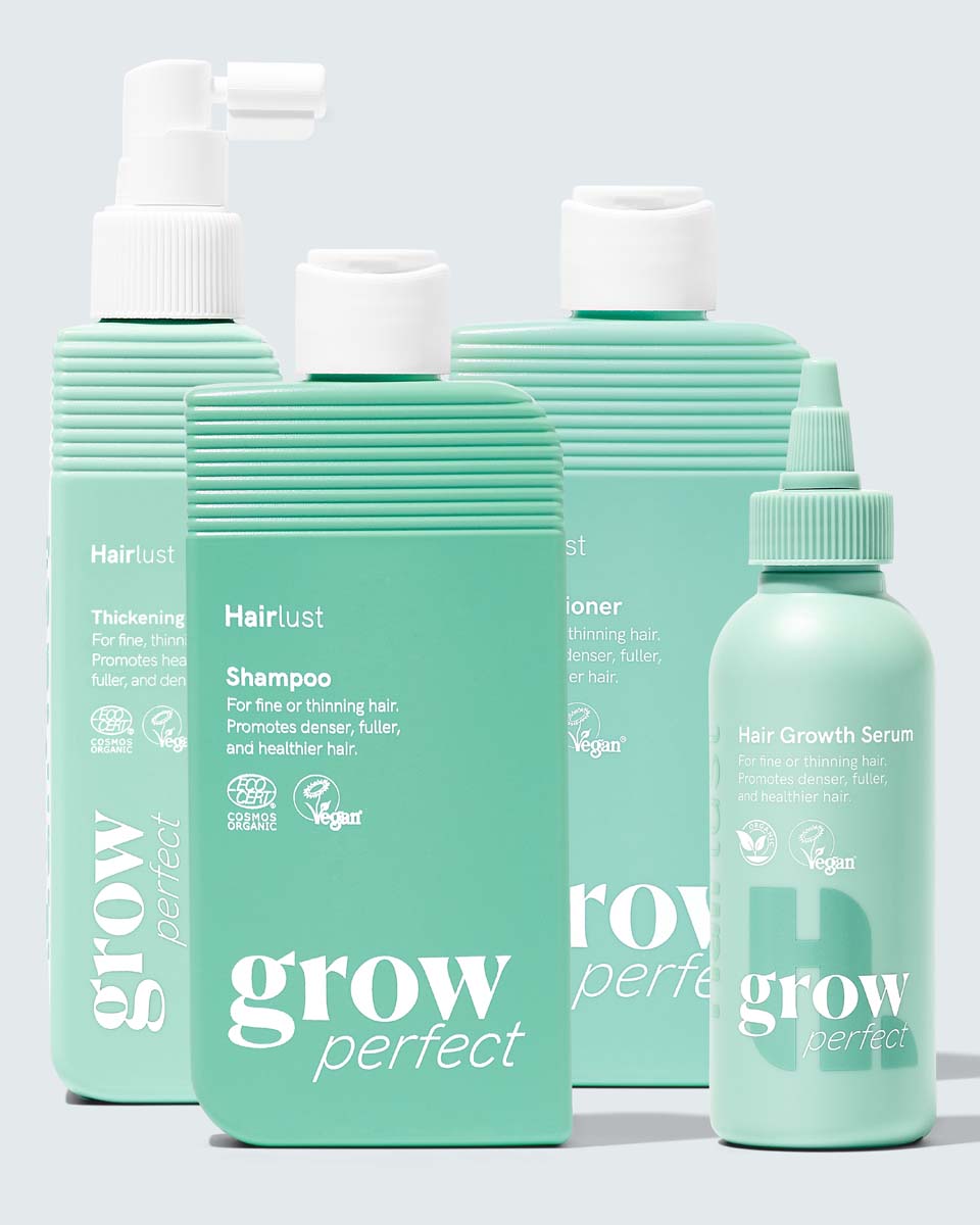 Hairlust Grow Perfect Bundle hårplejesæt til fint og tyndt hår